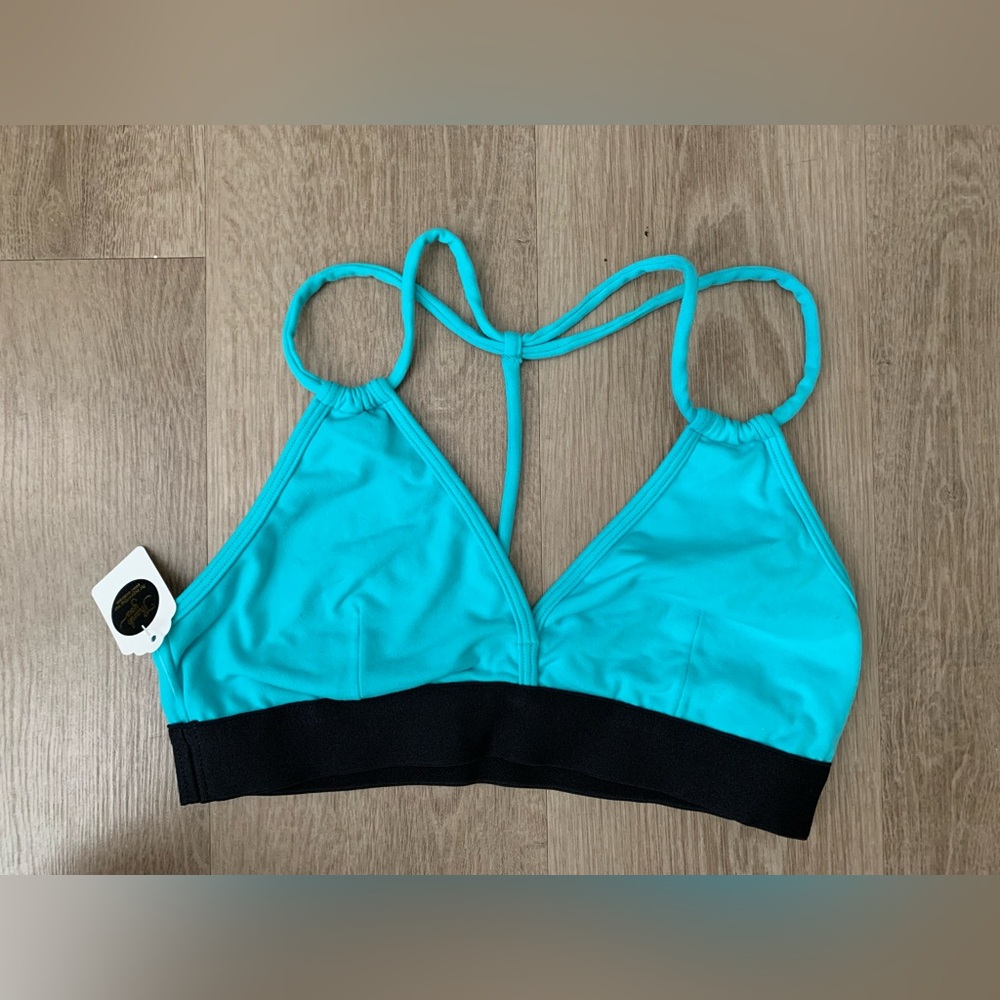 Women's Turquoise and Black Bralette